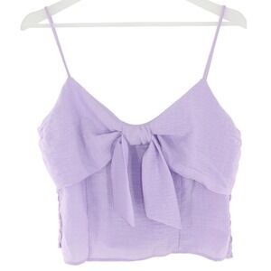 Sienna Sky Cami Top Front Bow Smocked Back XL Lavender Purple RT7459